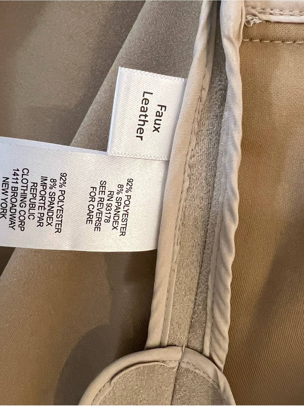Tahari Taupe Button-Front Suede-Effect Jacket - Picture 4 of 4